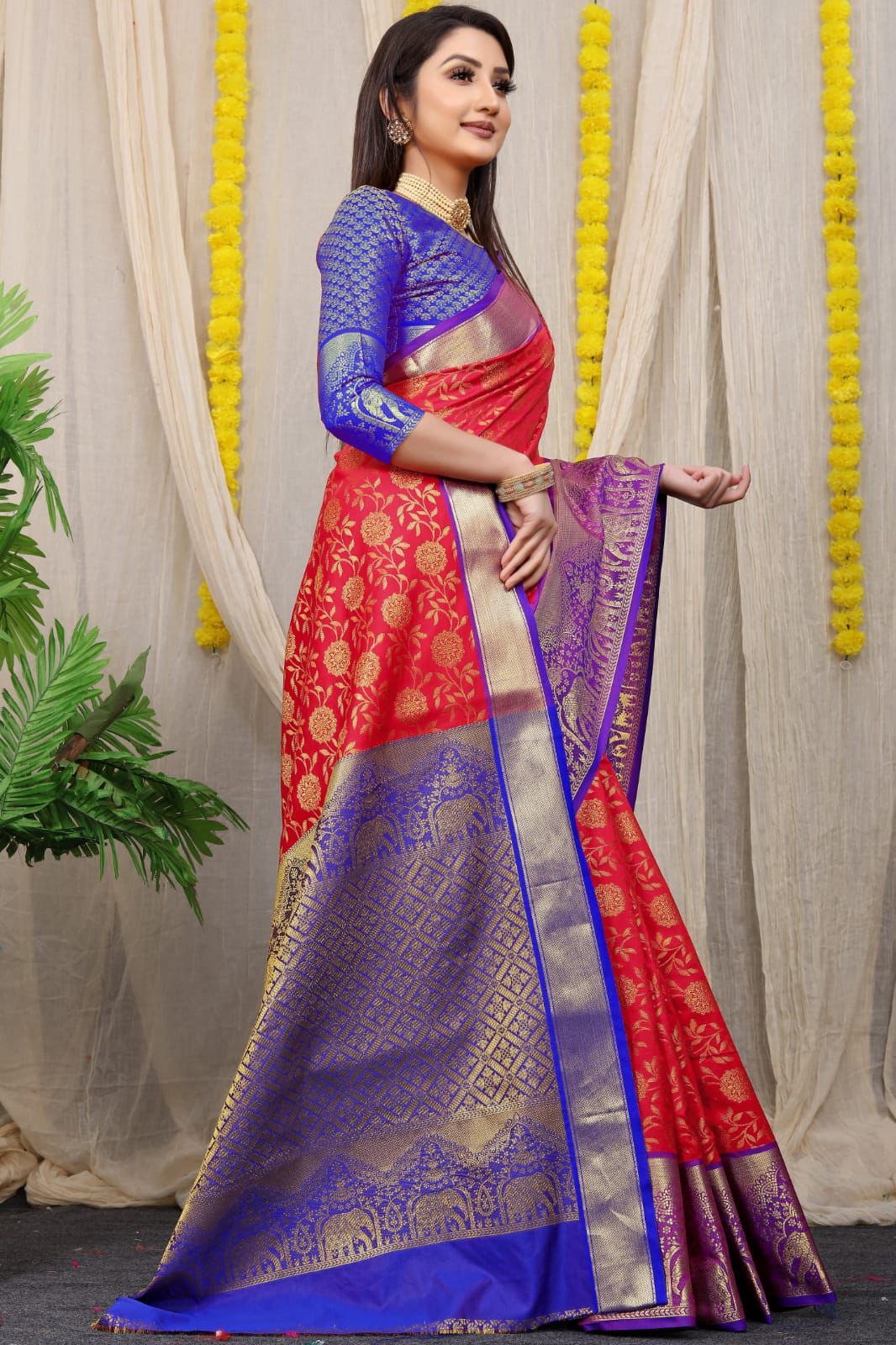 Rosy kanan 2 Silk Pallu Designer Sarees Catalog